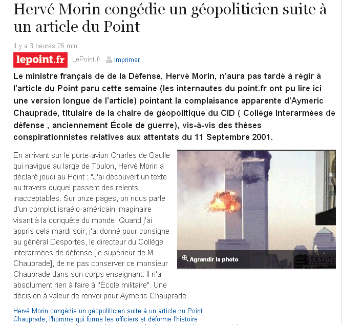 Chauprade cong&eacute;di&eacute;